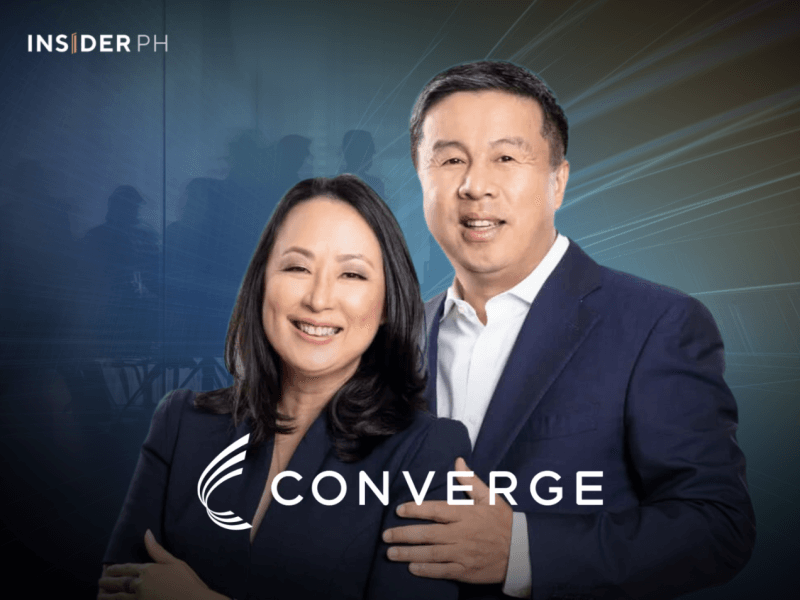 Converge co-founder, president Maria Grace Y. Uy with co-founder and CEO Dennis Anthony H. Uy.