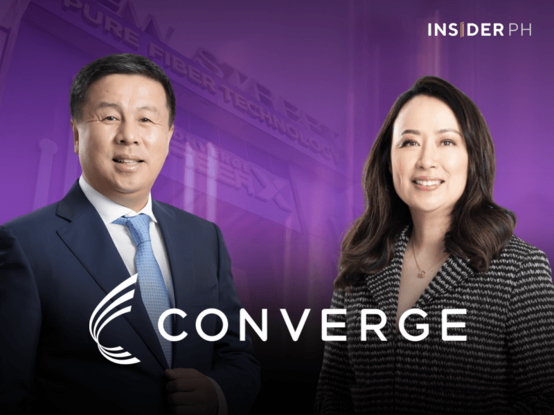 Converge CEO and co-founder Dennis Anthony H. Uy with co-founder and president Maria Grace Uy.&nbsp;