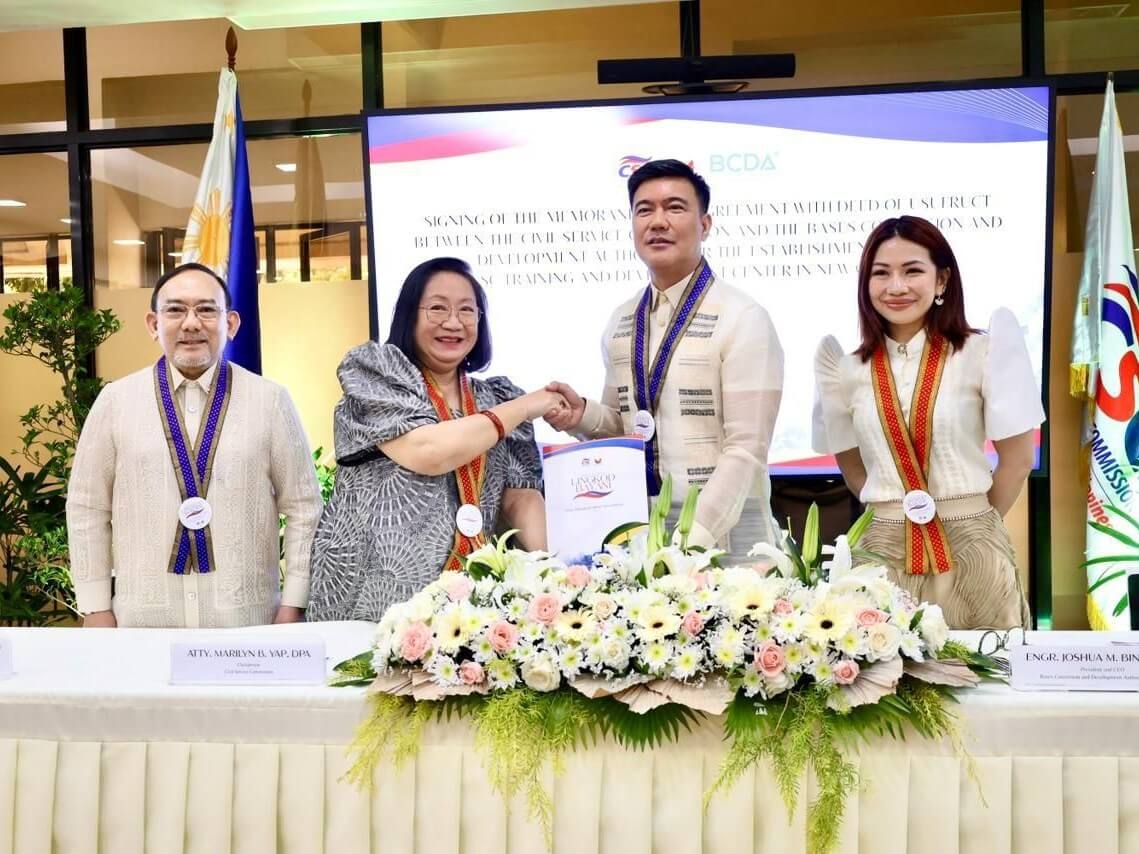 CSC Commissioner Atty. Luis Meinrado C. Pa&ntilde;gulayan, &nbsp;CSC Chairperson Atty. Marilyn B. Yap, BCDA President and CEO Engr. Joshua M. Bingcang, and BCDA SVP for Legal Services Atty. Diana Joyce N. Basco-Galera. | Photo from BCDA&nbsp;