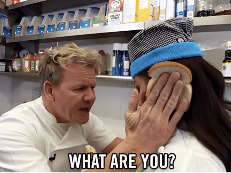 Screenshot of Gordon Ramsay during the viral &ldquo;Idiot Sandwich&rdquo; skit that later became a global meme and is now an upcoming sandwich shop popup in Bonifacio Global City.&nbsp;