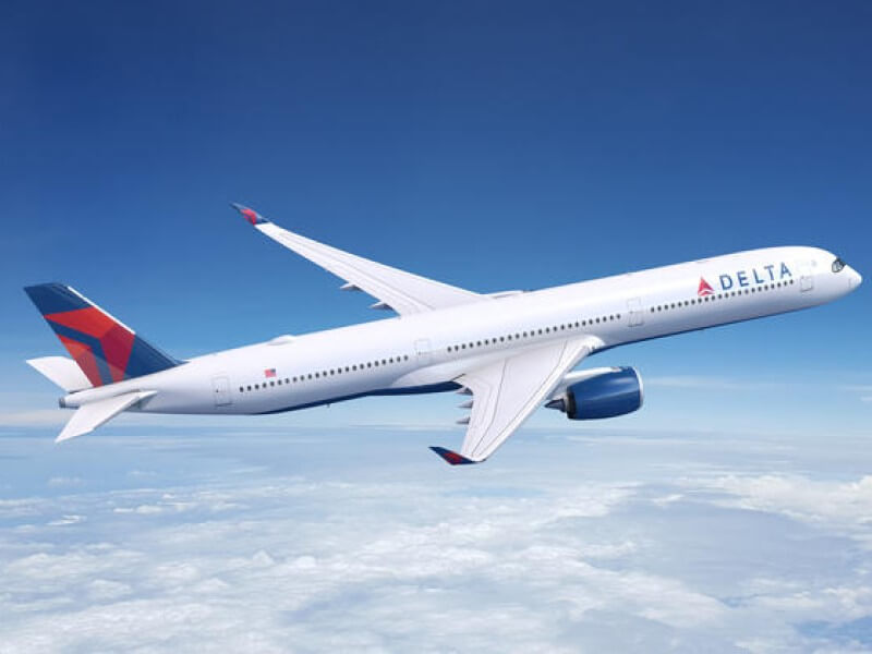 A Delta Air Lines Airbus A350-900, the aircraft the US carrier plans to deploy for its proposed nonstop Los Angeles&ndash;Manila flights starting in 2027./Image from Delta&nbsp;