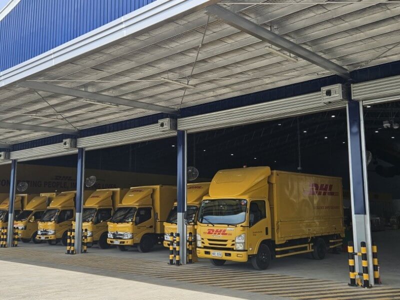 Part of DHL Express’ delivery truck fleet serving Visayas and Mindanao./ Contributed photo