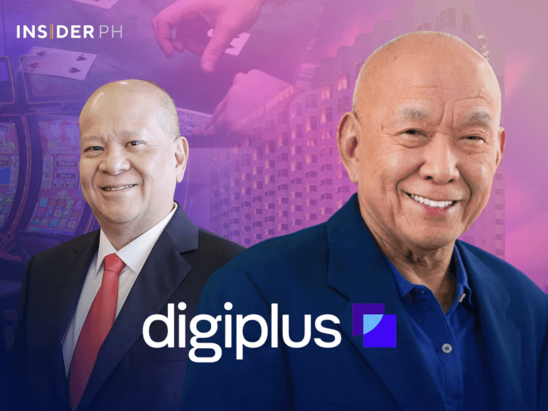 Tycoon Ramon S. Ang (left), owner of Diamond Hotel, with DigiPlus chair Eusebio Tanco.&nbsp;