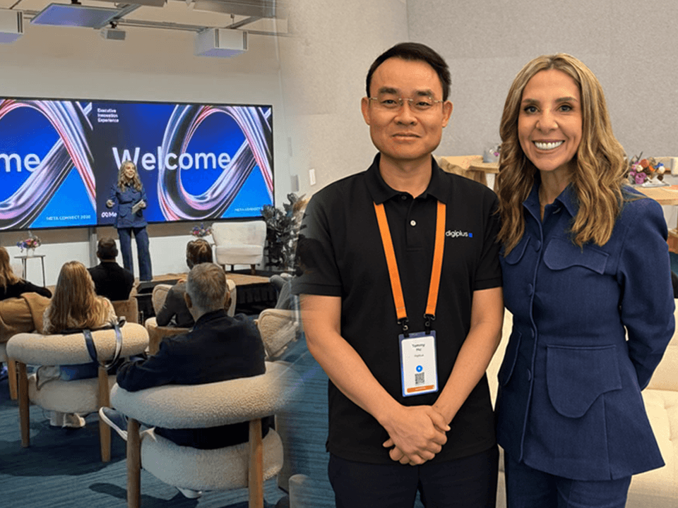 DigiPlus CEO, Tommy Hu with Meta&rsquo;s head of global business group, Nicola Mendelsohn. ​| Contributed photo