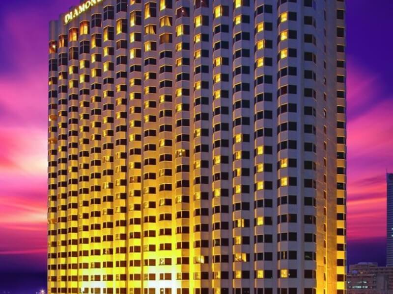 Diamond Hotel Philippines, a 480-room five-star hotel along Roxas Boulevard built in the early 1990s by Japan&rsquo;s Shimizu Corp., is now at the center of acquisition talks as DigiPlus looks to expand its Manila Bay casino footprint./Contributed photo&nbsp;