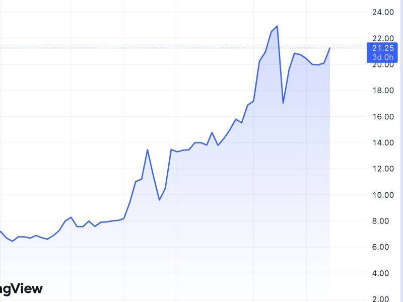 DigiPlus is one of the best performing stocks this year with gains of over 165 percent. It is currently trading near its all-time high of P24.60 per share./Chart from TradingView 