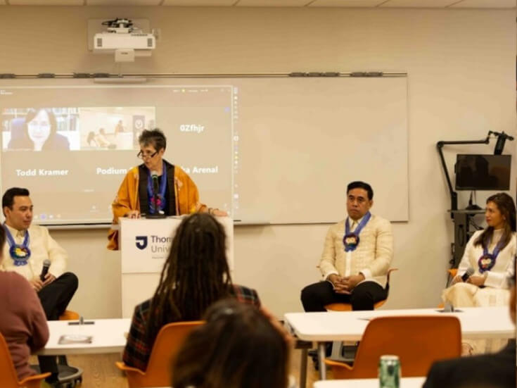 Panelists discuss topics on cultural heritage preservation, traditional weaving techniques, sustainable practices, and the global potential of Philippine textiles./ Photo by PTIC-NY
