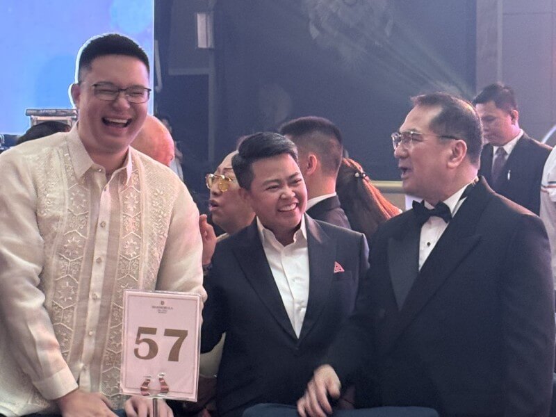 James Carlos &ldquo;Bimby&rdquo; Aquino Yap Jr. with Nilo Divina./Photo by Miguel R. Camus&nbsp;
