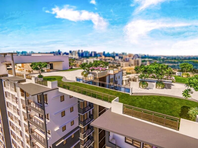 The skybridge that links the Tafetta and Shantung buildings./ Contributed photo