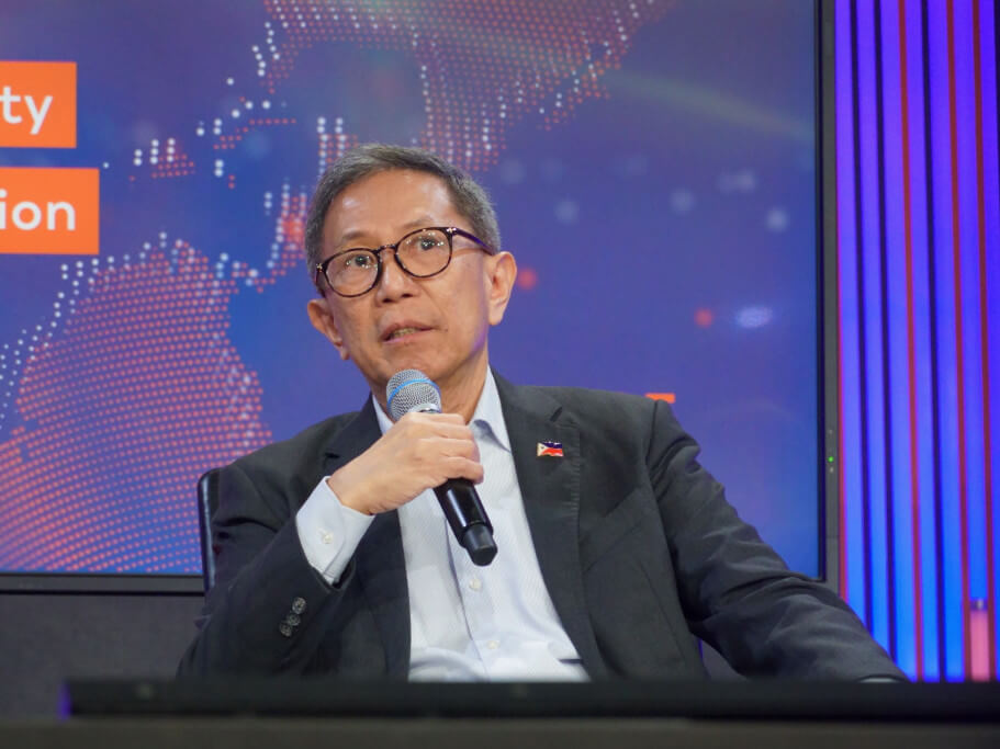 Philippine Energy Secretary Raphael Lotilla speaks at a panel during the 11th Berlin Energy Transition Dialogue./ Photo by Biena Magbitang