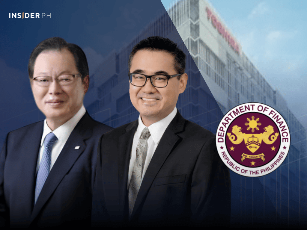 Toshiba Corp. COO and senior executive vice president Koji Ikeya and Finance Secretary Frederick D. Go. ​