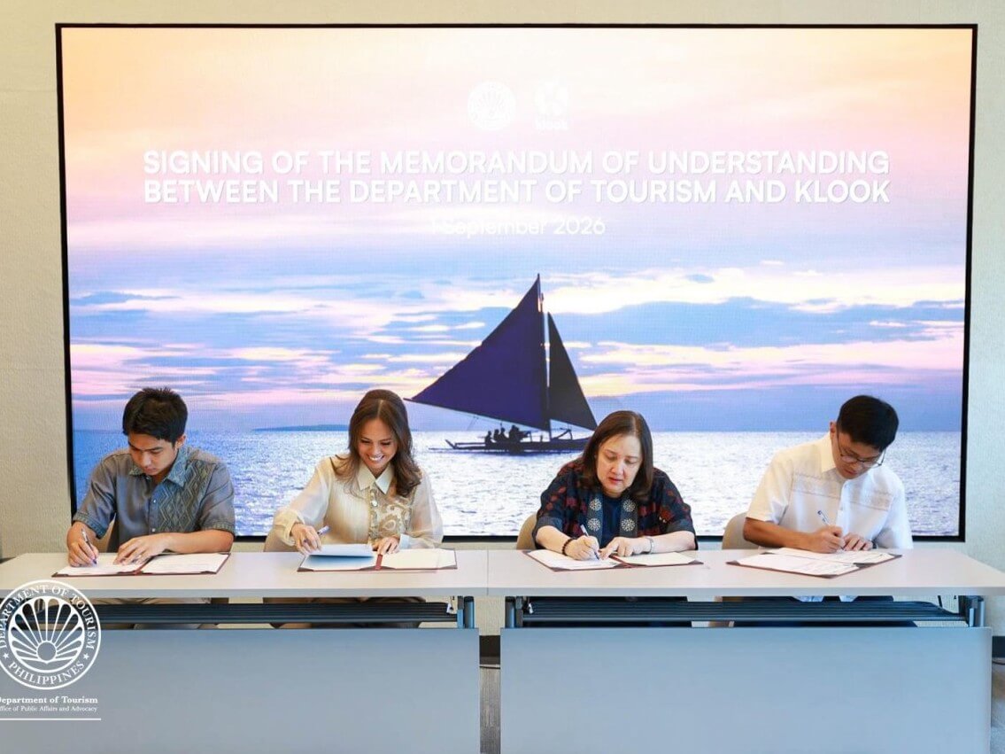 From left: Klook Philippines head of destination planning and growth Katipunan Ryan Delos Reyes, Klook GM Michelle Ho, Tourism Secretary Dita Angara-Mathay, Tourism Assistant Secretary Armand Lorenze Valerio Sapitan. | Contributed photo&nbsp;