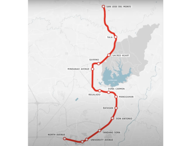 Proposed Station Map of the MRT-7. (contributed)