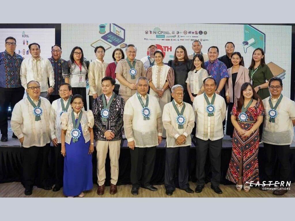 Eastern Communications alongside Mayor Leni Robredo and National ICT Confederation of the Philippines Board Members at the 10th ClickOnEx 2026. | Contributed photo