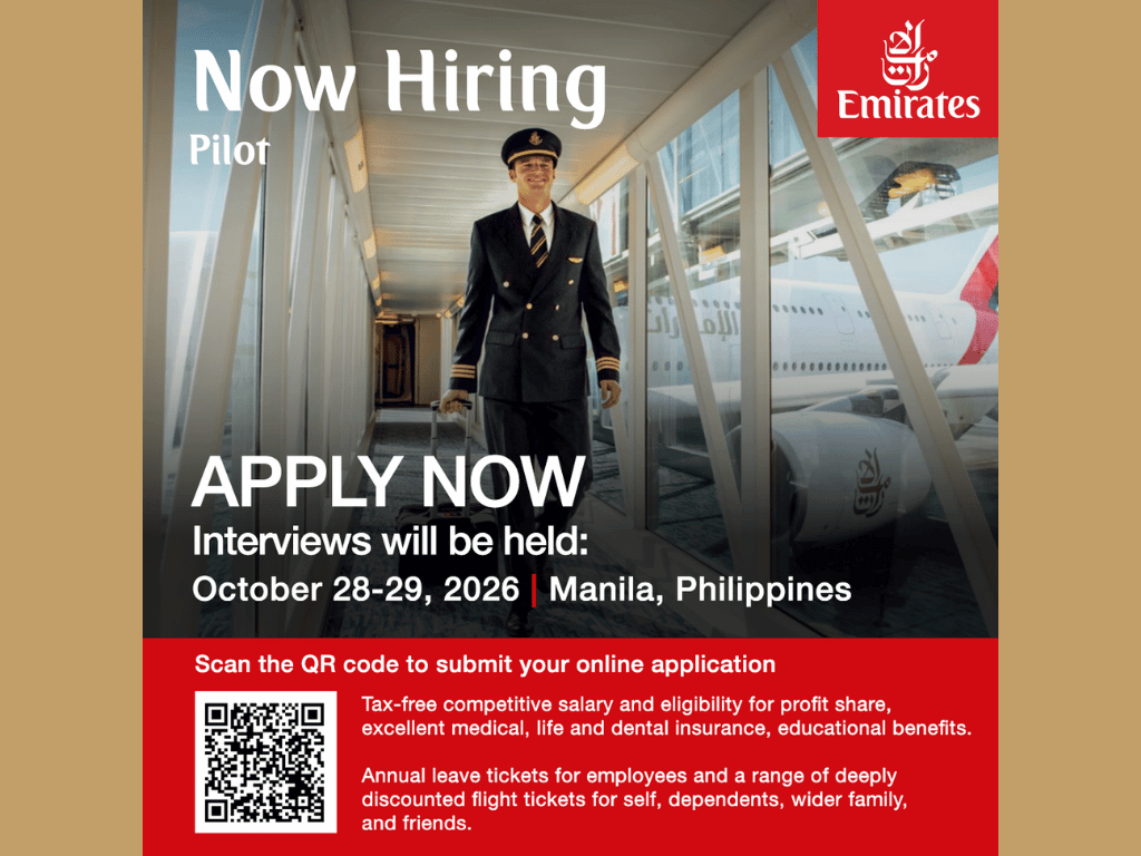 Experienced pilots who are keen to join Emirates as First Officers, Direct Entry Captains, or via the Accelerated Command Program are welcome to register at https://docs.google.com/forms/d/e/1FAIpQLSebqfeQvRgxRzvV5xJGZGgKBhxlXWCH72MqLugUwAsryNQdaA/viewform. &nbsp;&nbsp;