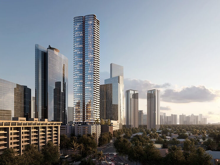 An artist's rendering of Park Villas amid the Makati Skyline/ Contributed photo