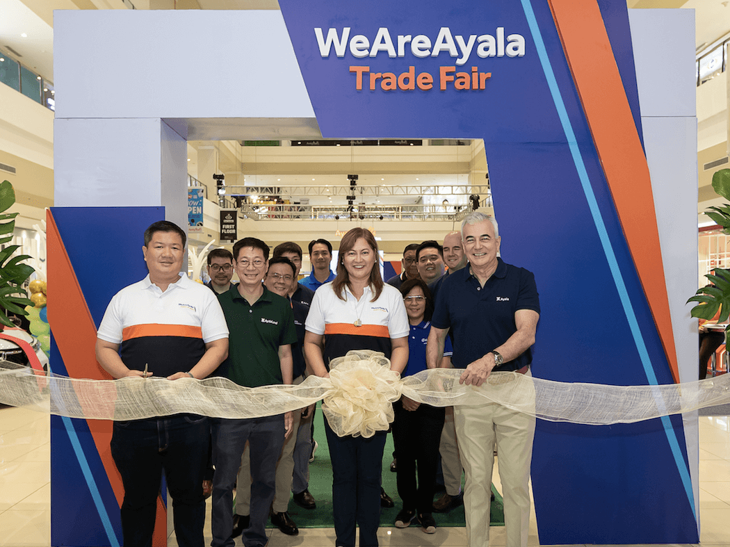 Zobel and other Ayala group leaders, including senior managing director Rene Almendras, chief sustainability officer Jaime Z. Urquijo and corporate strategy co-head Mark Uy open the trade fair. (Contributed)