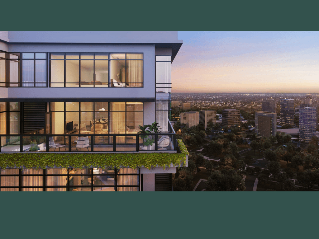 Artist&rsquo;s perspective of the 1001 Parkway Residences bi-level garden unit, a pre-selling development offering an iconic view of the Alabang skyline. Turnover in 2028. &nbsp;| Contributed photo