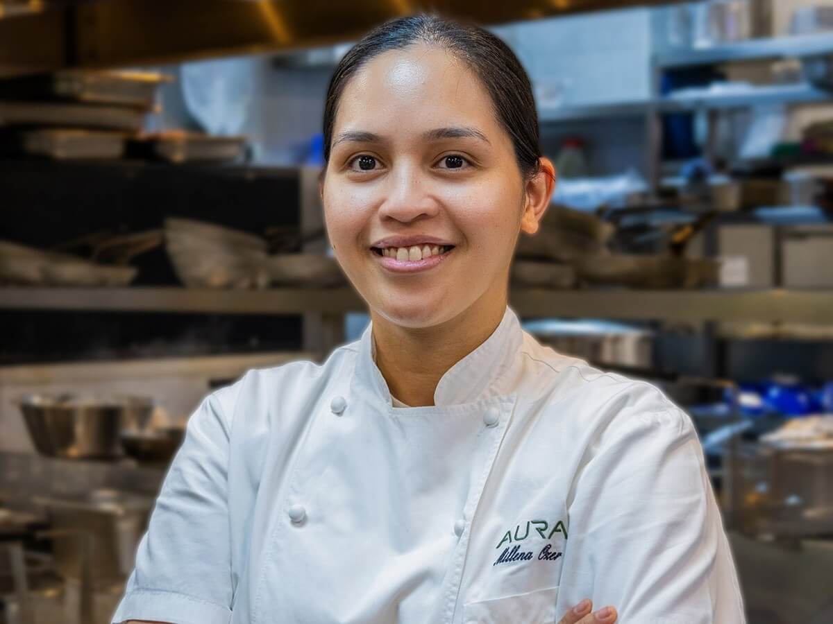 Chef Millena Kristie Dahino, an Enderun Colleges alumna, has been appointed executive chef of Dubai's Aura Skypool, the world's highest 360-degree infinity pool. She is also the first female executive chef of Sunset Hospitality Group. | Contributed photo