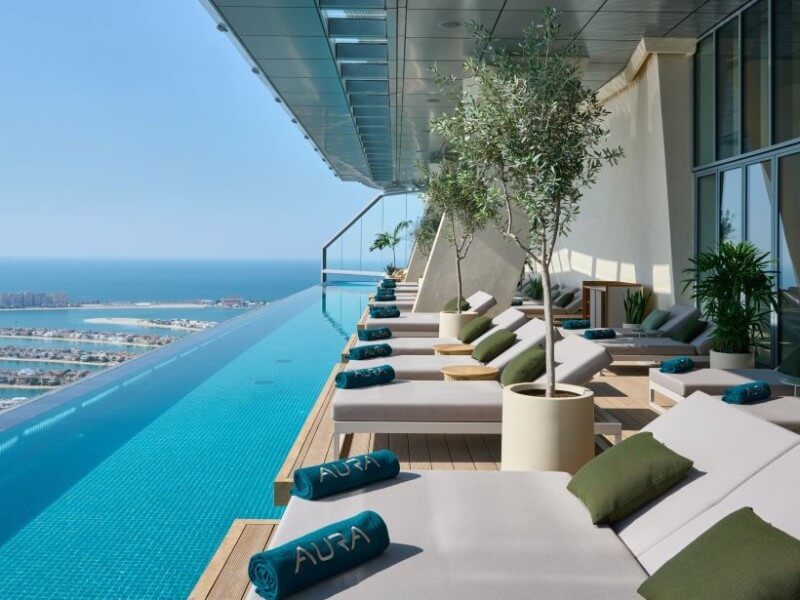 Aura Skypool in Dubai is billed as the world's highest 360-degree infinity pool, combining panoramic views with a destination dining experience now led by Filipina executive chef Millena Kristie Dahino. | Contributed photo