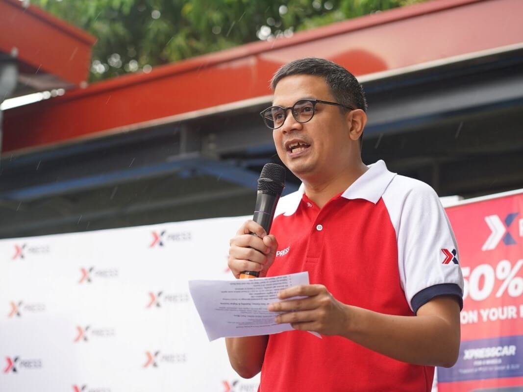 Cliff Cabungcal, president of Xpress, announces game-changing incentives for drivers./ Photo from Xpress