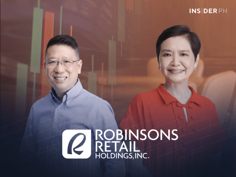 Robinsons Retail president and CEO Stanley Co with chair Robina Gokongwei-Pe.&nbsp;