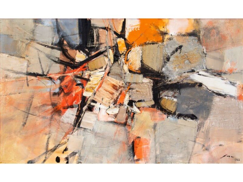 National Artist Jose Joya’s 1962 Flight sold for ₱37,376,000/ Photo from Salcedo Auctions
