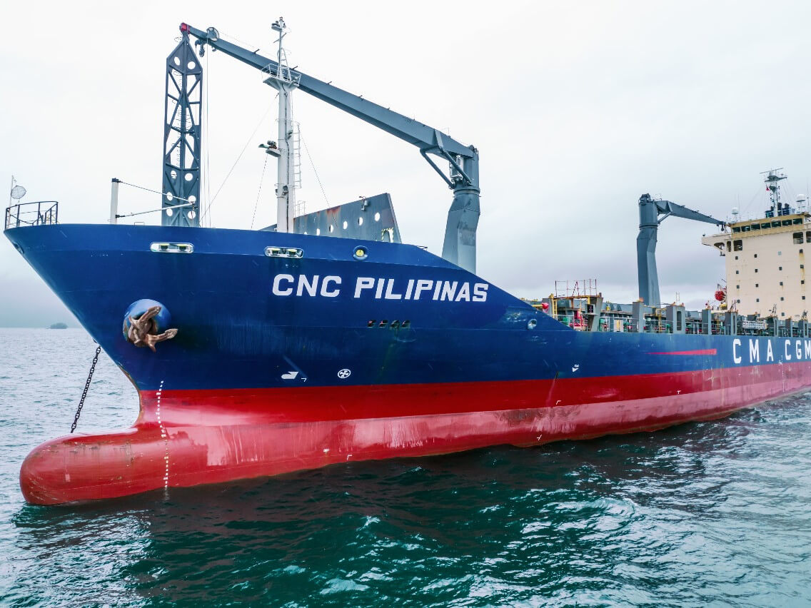Philippines-flagged CNC Pilipinas can carry up to 1,037 twenty-foot equivalent units, and will connect Manila, Cebu and Cagayan de Oro on a weekly rotation./Contributed Photo