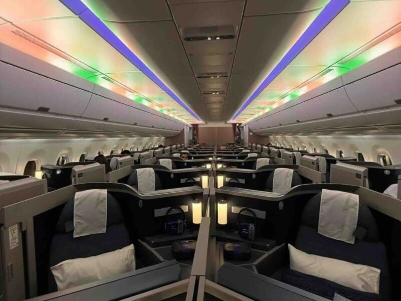 Inside PAL&rsquo;s new Airbus A350-1000, featuring a tri-class cabin designed for long-haul comfort and efficiency./Photo from the Facebook page of COO Carlu Fernandez&nbsp;