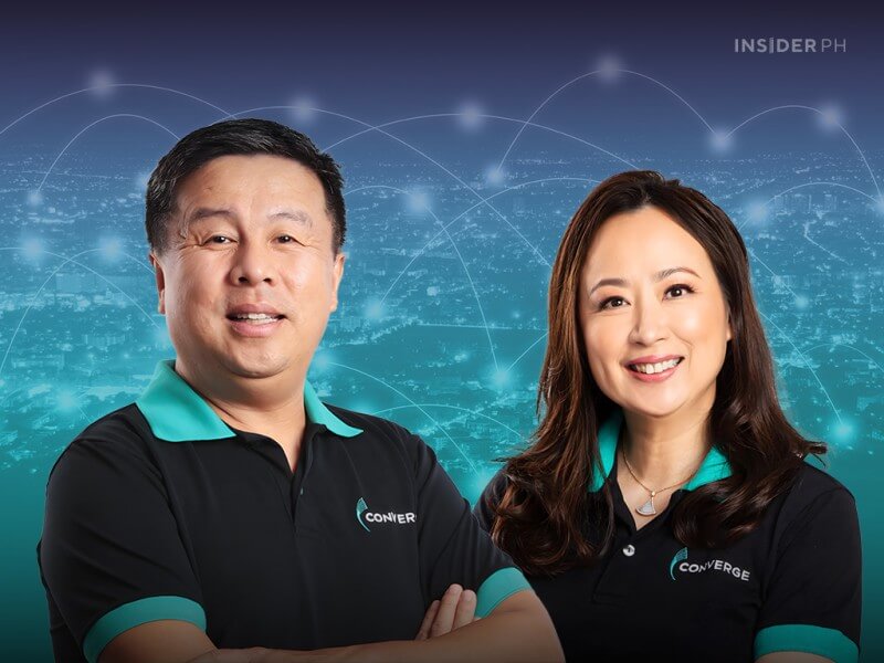 Converge ICT founders Maria Grace Uy and Dennis Anthony H. Uy 