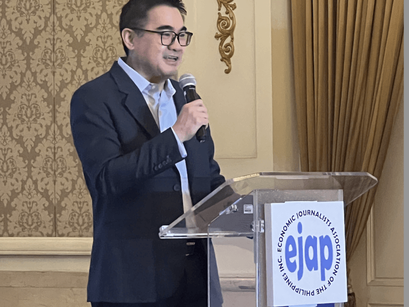 Frederick Go, Special Assistant to the President for Investment and Economic Affairs, delivers remarks ​during the EJAP-SMC ​mid-year economic forum on July 8, 2024. 
