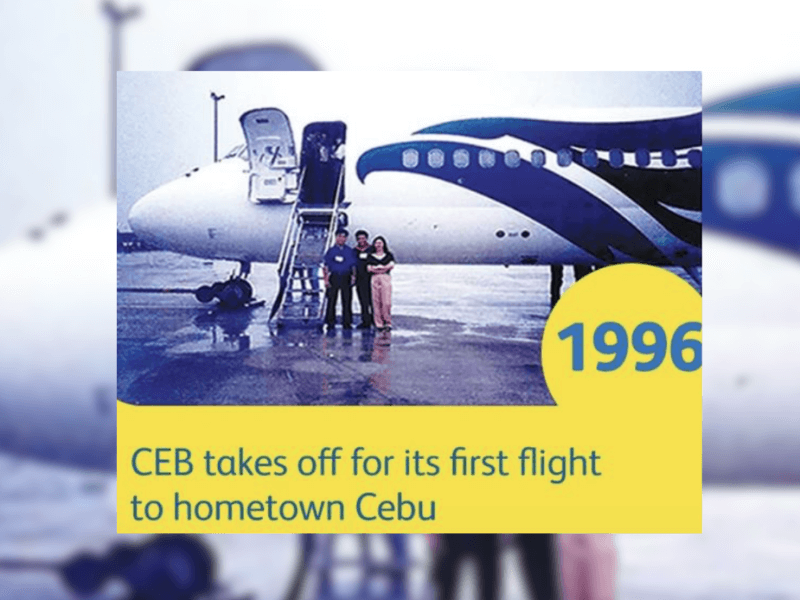 Cebu Pacific’s maiden flight takes off from Manila to Cebu in 1996, marking the beginning of its journey from a small fleet of four DC-9s to becoming the Philippines’ largest airline./Image taken from Cebu Pacific's website 