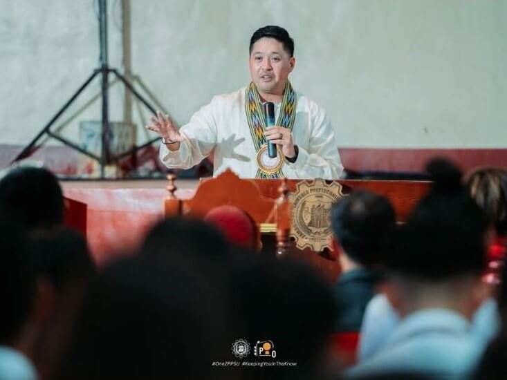 Romel Romero as a guest speaker during the Student and Faculty orientation of Zamboanga Peninsula Polytechnic State University on Feb. 16. Romero shared insights on global career opportunities. | Contributed photo