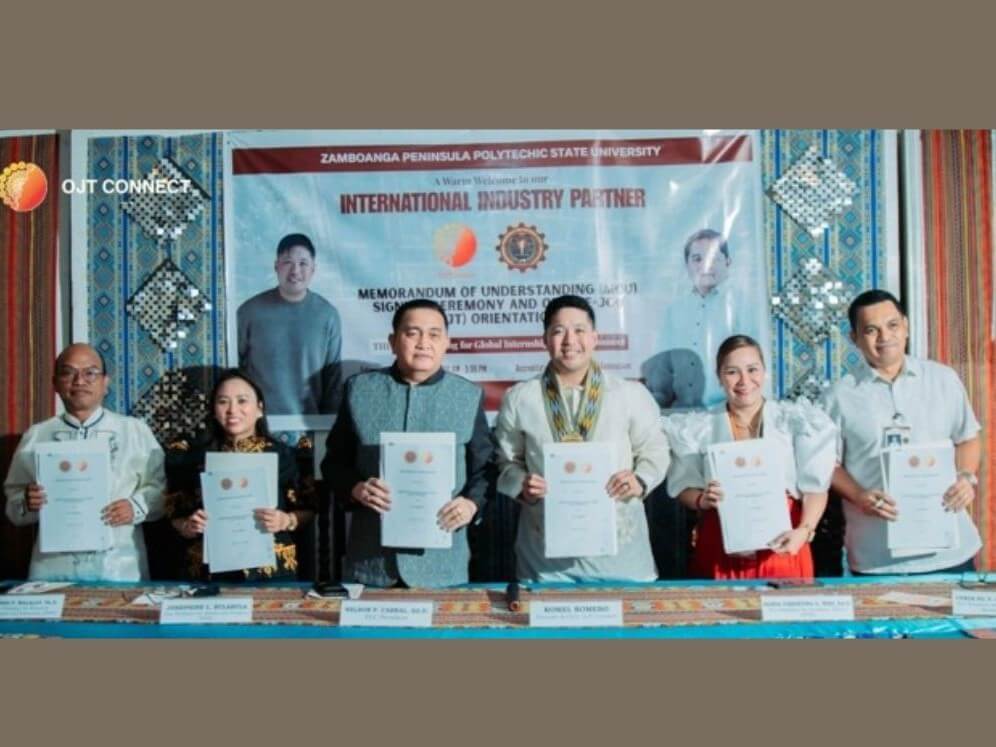 Zamboanga Peninsula Polytechnic State University and OJT Connect signed a partnership agreement on Feb. 16, reinforcing a shared commitment to expanding opportunities for students as they transition from school to the workforce. | Contributed photo