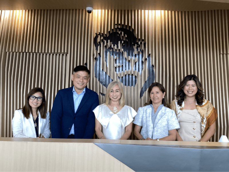 Executives from Fullerton Health Philippines, Radlink Philippines Corp., and Nurture Wellness Village mark their partnership launching a wellness tourism package that pairs executive health screening with a Tagaytay eco-therapy retreat. Joining the announcement are Reynalyn Tomada, operations director of Radlink Philippines Corp; Darren Lim, SVP, Group CCO Office of Fullerton Health; Carmie De Leon, country general manager of Radlink Philippines Corp. and EHS Lead-Philippines of Fullerton Health; Cathy Brillantes-Turvill, president of Nurture Wellness Village; and Emilia Vizconde of the village&rsquo;s marketing team. | Contributed photo