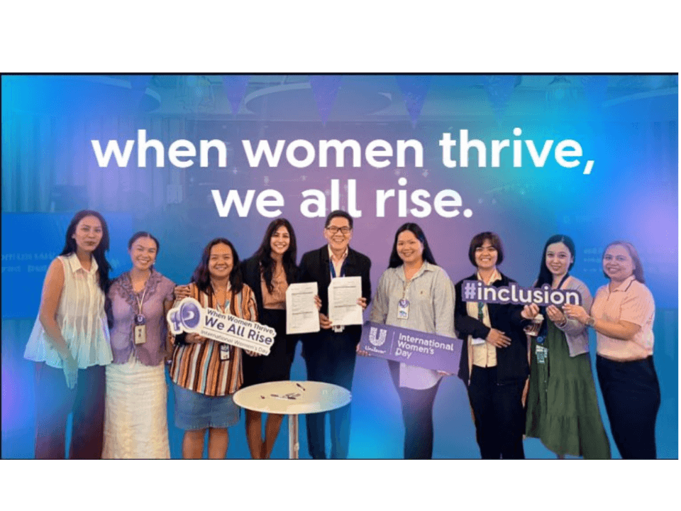 Unilever Philippines celebrated International Women&rsquo;s Day 2026 anchored on the theme &lsquo;when women thrive, we all rise, &rsquo;emphasizing that supporting women&rsquo;s equality and empowerment is a collective societal progress towards building a better world for everyone. The event was led by Fredy Ong, Unilever Philippines chair & CEO and Geeta Royyuru, Unilever Philippines HR head and B&W SEA HR lead. | Contributed photo