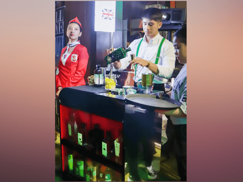 GSM Bar Graduate Jhyrus Domingo crafts gin concoctions during last year&rsquo;s World Gin Day celebration. | Contributed photo