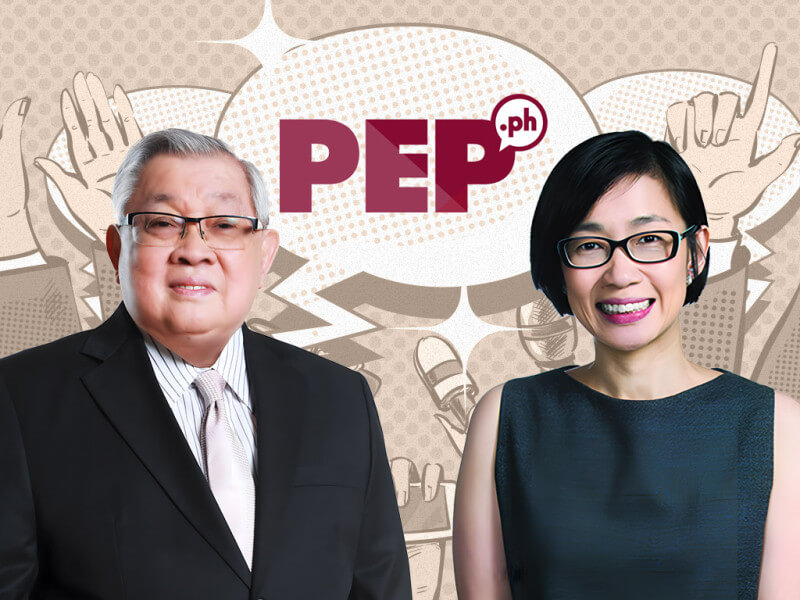 GMA Network chair Felipe Gozon with Summit Publishing president Lisa Gokongwei-Cheng. GMA and Summit jointly established PEP.ph nearly two decades ago. 