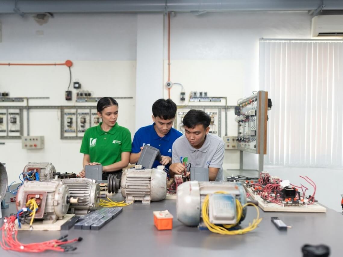 Iskolar ni Juan students mastering electrical motor testing and maintenance. | Contributed photo
