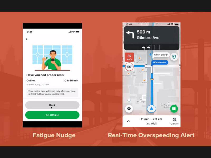 Fatigue Nudge and Real-Time Overspeeding Alert were activated in support of the commitment of Grab and MOVE IT to continuously elevate the safety guardrails on their platforms. (Photo courtesy of Grab Philippines)
