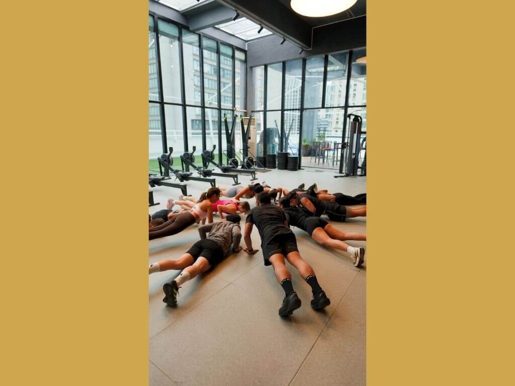 The group took on a challenging Hyrox-inspired session combining strength, conditioning, endurance, and teamwork&mdash;bringing runners into a different kind of training environment and putting their strength to the test. | Contributed photo