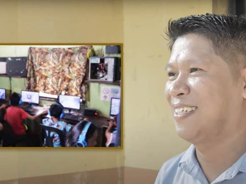 Roland Daleon Satin, a master teacher from Mayo Crossing Elementary School in Lucena City, established a computer shop with a GSIS MPL Flex loan. (Click photo ​to view full image)/ Photo from GSIS