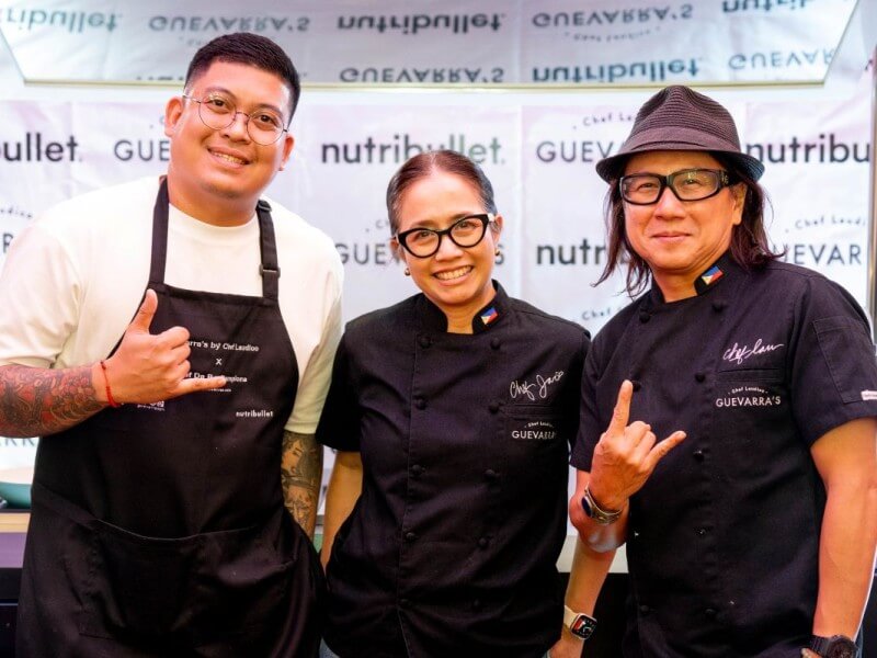 Chef David Jezreel Lizardo Pamplona with Guevarra's Chefs Jackie and Roland Laudico/Contributed photo