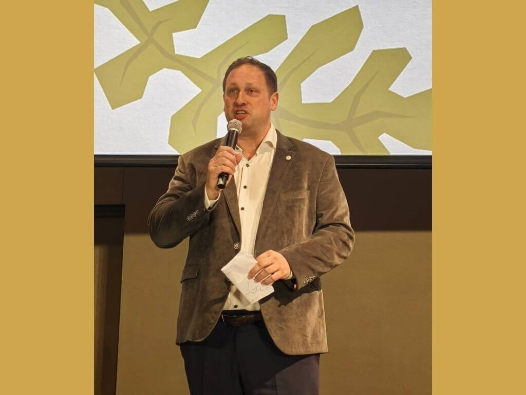 Marco Schl&uuml;ter, Naturland e.V. managing director for International Affairs and IFOAM vice president, said that Naturland is strengthening its work in the country through its partnership with Global Seed Savers Philippines to improve farmers' access to locally adapted organic seeds, protect agricultural biodiversity, and support resilient, community-led seed systems. | Photo by Vanessa Hidalgo