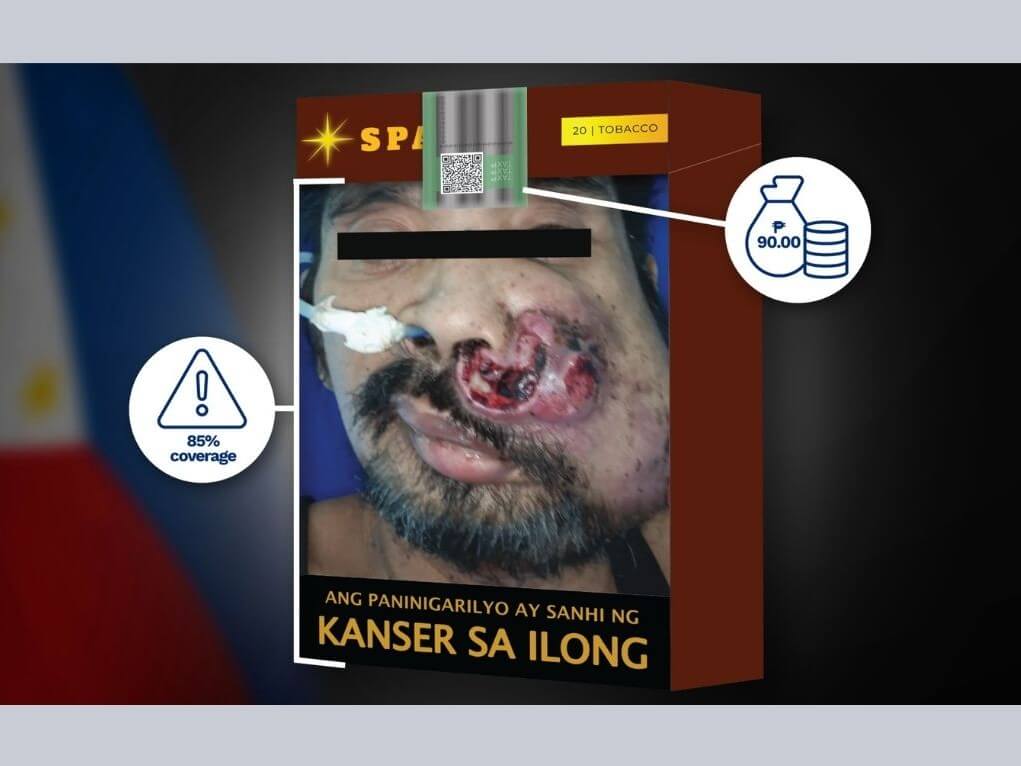 Study participants were shown cigarette pack images and their responses indicated that raising the tax rate on cigarettes to P90 per pack and increasing graphic health warning coverage to 85% could encourage more Filipinos who smoke to consider quitting. | Contributed photo