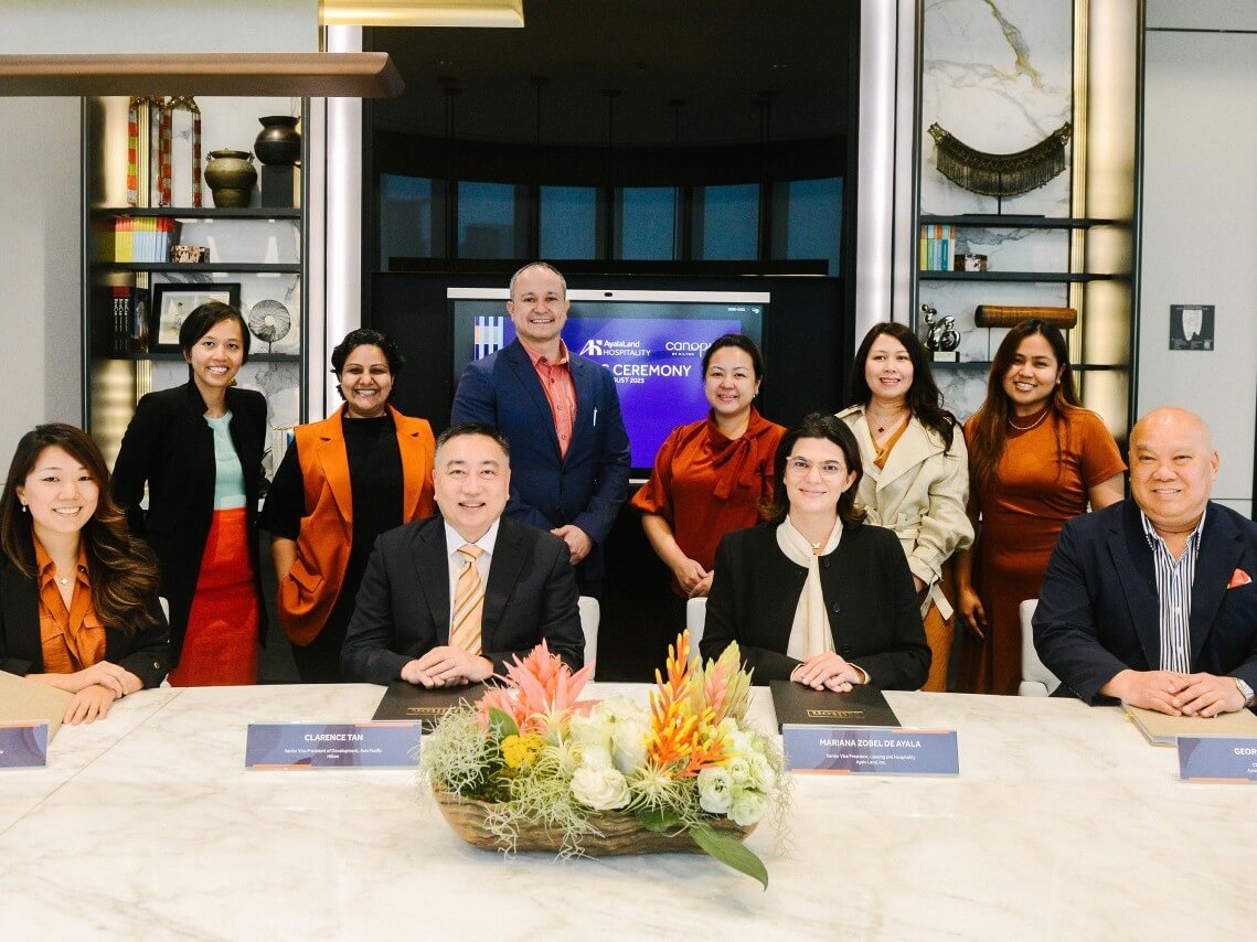 Officials from Ayala Land and Hilton at the signing of their partnership agreement./ Contributed photo