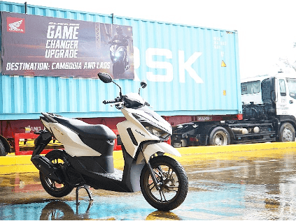 Honda Philippines showcases the first batch of locally manufactured Click125 motorcycles prepared for export to Cambodia and Laos, marking the company&rsquo;s latest expansion in Southeast Asian markets. | Contributed photo