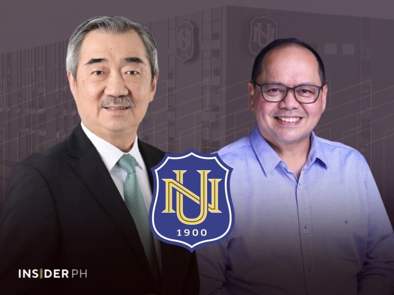 National University chair Hans Sy (left) with NU president and CEO Dr. Renato Carlos Ermita.
