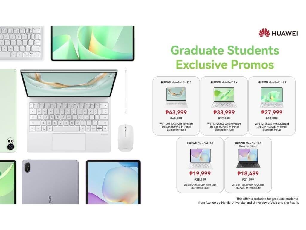 Huawei is partnering with prestigious universities across the country to empower the next generation of innovators. As part of this exclusive collaboration, from April 1 to 30, 2026, university students from the University of Asia and the Pacific can enjoy exclusive discounts on a range of premium tablets, along with exciting freebies. | Contributed photo