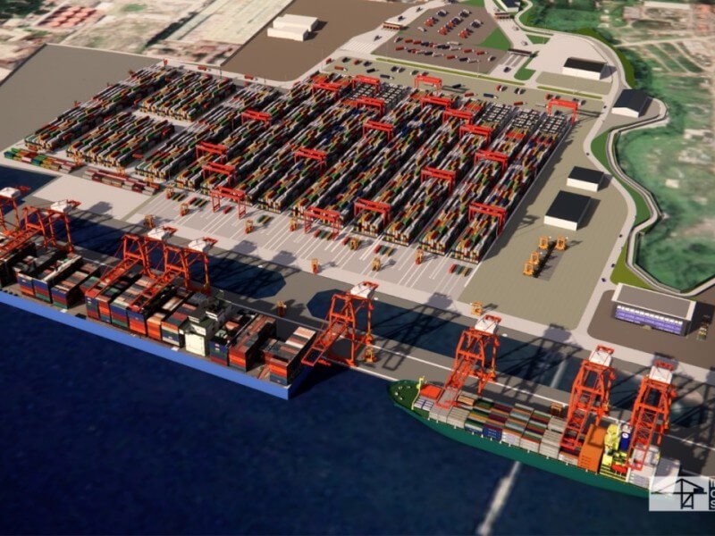 The planned South Luzon Container Terminal in Batangas, which ICTSI is developing as the Philippines&rsquo; second-largest container terminal./Image from ICTSI&nbsp;